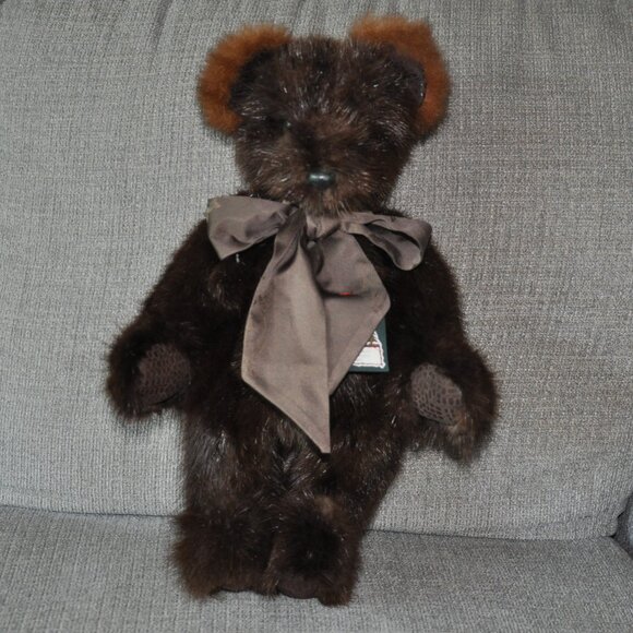 2003 Handcrafted Original by DiDesigns Jointed Real Fur Teddy Bear  17" tall - Picture 6 of 9